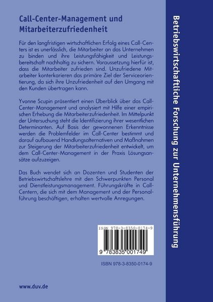 Produktbild: Call-Center-Management und Mitarbeiterzufriedenheit