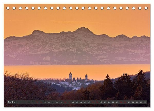 Produktbild: Alpen-Fernsichten von der S&uuml;dwestalb und Oberen Donau (Tischkalender 2027 DIN A5 quer), CALVENDO Monatskalender