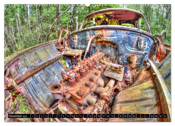 Produktbild: Autofriedhof Ryd (hochwertiger Premium Wandkalender 2026 DIN A2 quer), Kunstdruck in Hochglanz