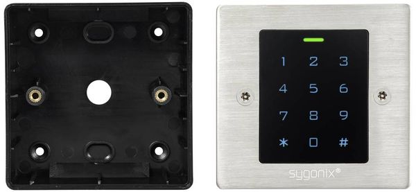 Produktbild: Sygonix SY-6121664 Code-Tastatur mit RFID Unterputz, Aufputz 12 V/DC, 18 V/DC IP66 mit beleuchteter Tastatur, mit Touchscreen