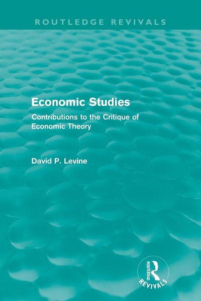 Produktbild: Economic Studies (Routledge Revivals)