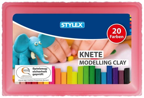 Produktbild: Stylex Knete, 20 Stangen in der Box, farbig