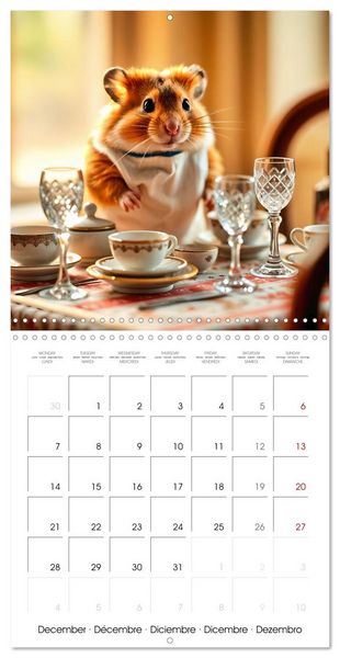 Produktbild: Hamster housekeeping - little paws and big Jobs (Wall Calendar 2026 12 &times; 12 Inch) CALVENDO 12 Month Wall Calendar