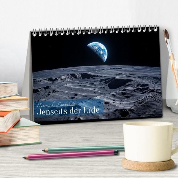 Produktbild: Kosmische Landschaften - Jenseits der Erde (Tischkalender 2026 DIN A5 quer), CALVENDO Monatskalender