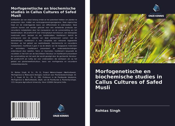 Produktbild: Morfogenetische en biochemische studies in Callus Cultures of Safed Musli