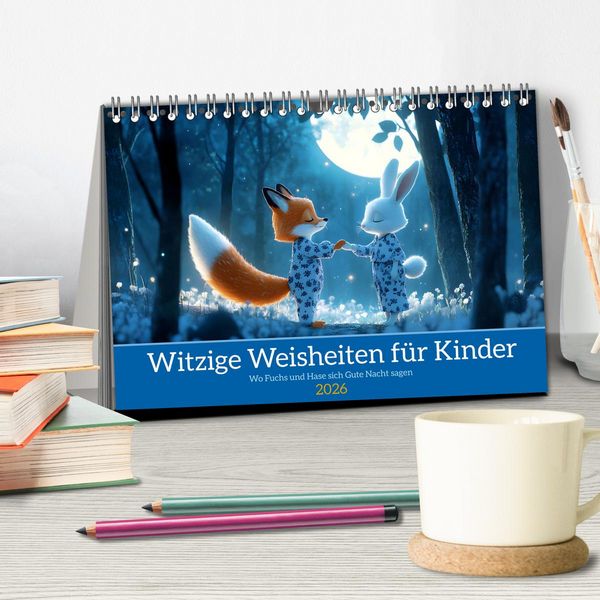Produktbild: Witzige Weisheiten f&uuml;r Kinder (Tischkalender 2026 DIN A5 quer), CALVENDO Monatskalender