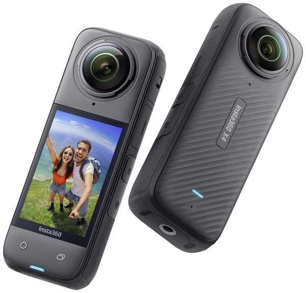 Produktbild: Insta360 X4 360° Action Cam 8K, Touch-Screen, WLAN, Wasserfest, Zeitraffer, Webcam