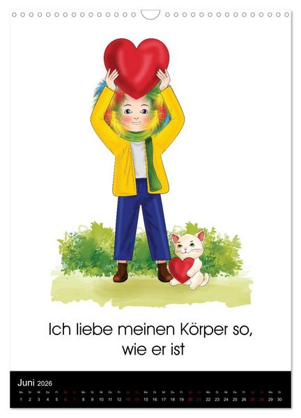 Produktbild: Ich bin einzigartig - Achtsame Affirmationen f&uuml;r besondere Kinder (Wandkalender 2026 DIN A3 hoch), CALVENDO Monatskalender