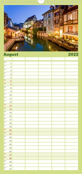 Produktbild: Familienplaner E L S A S S Impressionen (Wandkalender 2022 , 21 cm x 45 cm, hoch)