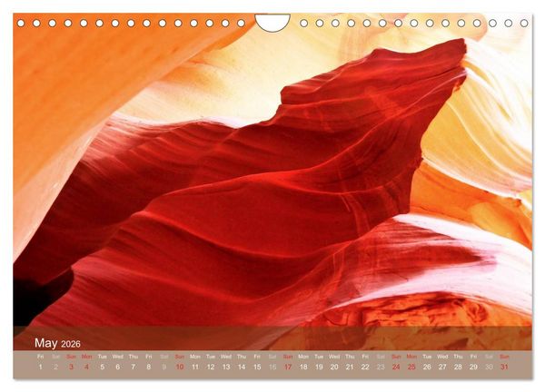 Produktbild: Lights and Colours of the Antelope Canyon (Wall Calendar 2026 DIN A4 landscape), CALVENDO 12 Month Wall Calendar