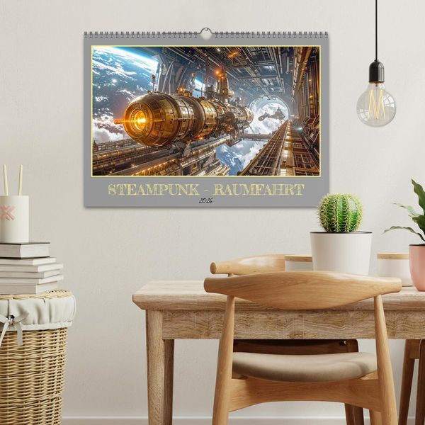 Produktbild: Steampunk-Raumfahrt (Wandkalender 2026 DIN A3 quer), CALVENDO Monatskalender