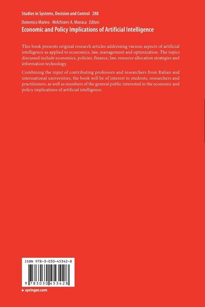 Produktbild: Economic and Policy Implications of Artificial Intelligence