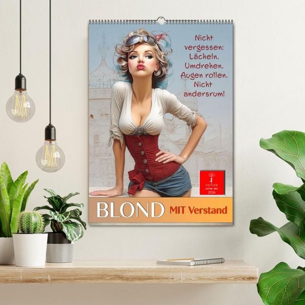 Produktbild: Blond mit Verstand (Wandkalender 2026 DIN A2 hoch), CALVENDO Monatskalender