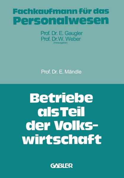 Produktbild: Betriebe als Teil der Volkswirtschaft