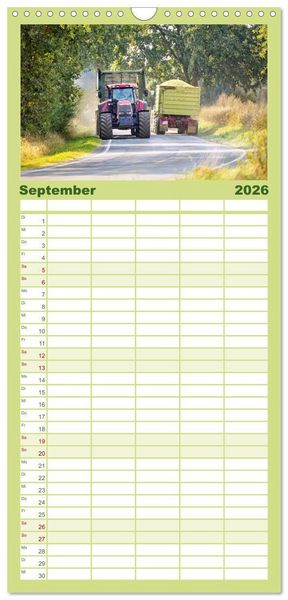 Produktbild: Familienplaner 2026 - Landwirtschaft im Norden mit 5 Spalten (Wandkalender, 21 x 45 cm) CALVENDO