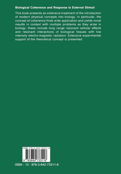 Produktbild: Biological Coherence and Response to External Stimuli