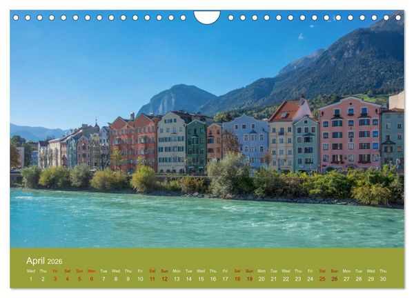 Produktbild: Innsbruck - Austria&lsquo;s capital of the alps (Wall Calendar 2026 DIN A4 landscape), CALVENDO 12 Month Wall Calendar