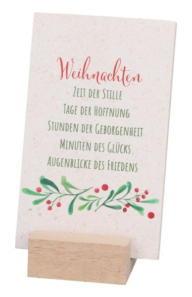 Produktbild: Natursteintafel - Weihnachten