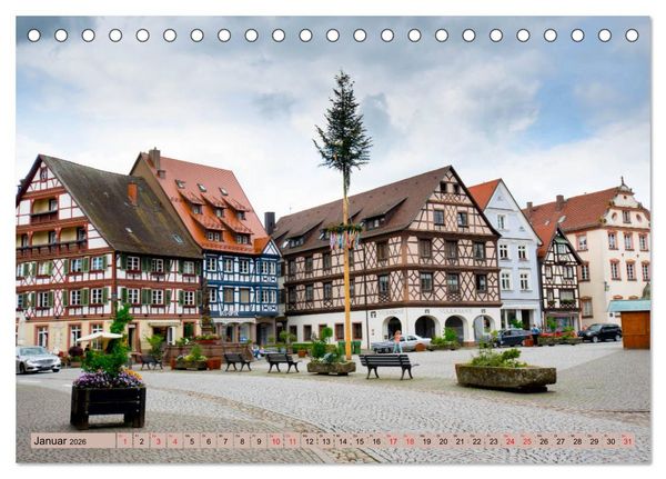 Produktbild: Historisches Gengenbach (Tischkalender 2026 DIN A5 quer), CALVENDO Monatskalender