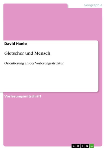Produktbild: Gletscher und Mensch