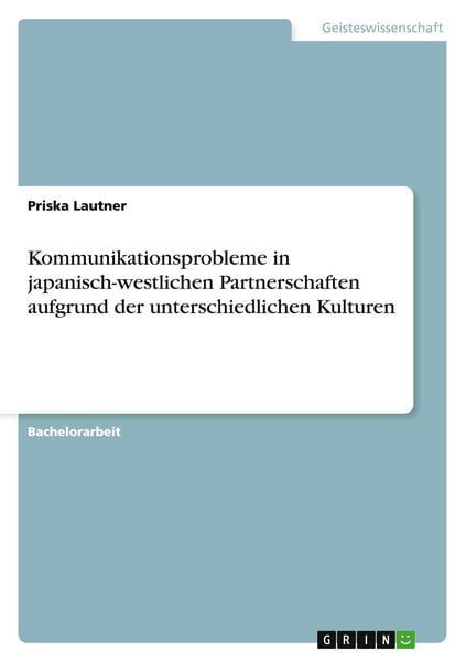 Produktbild: Kommunikationsprobleme in japanisch-westlichen Partnerschaften