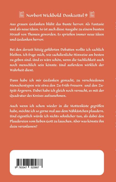 Produktbild: Norbert Wickbold Denkzettel