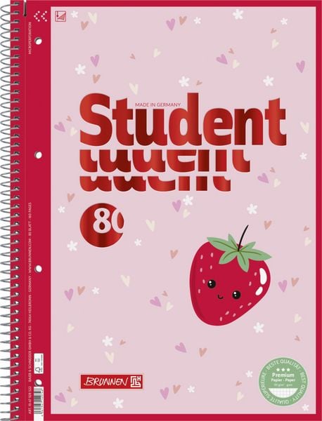 Produktbild: Brunnen Collegeblock A4 Lin.28 90g Fruity Love