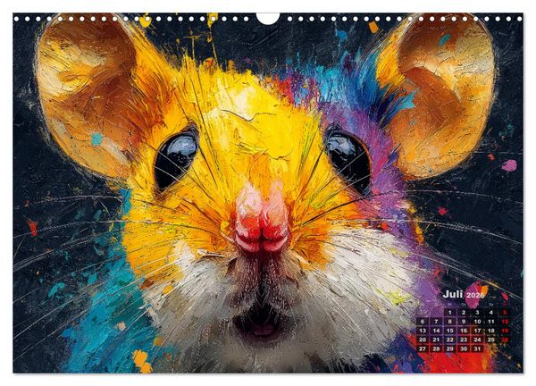 Produktbild: Tiere im Portr&auml;t - Aquarell Tierkalender f&uuml;r die ganze Familie (Wandkalender 2026 DIN A3 quer), CALVENDO Monatskalender