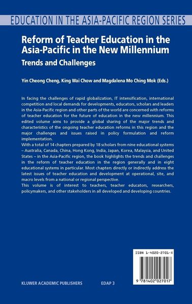 Produktbild: Reform of Teacher Education in the Asia-Pacific in the New Millennium