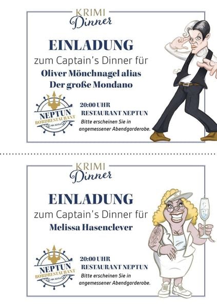Produktbild: Krimi-Dinner: T&ouml;dliches Captain's Dinner