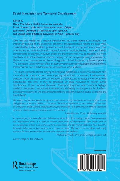 Produktbild: Social Innovation and Territorial Development
