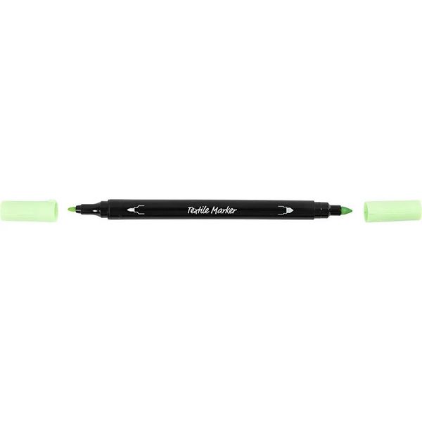Produktbild: Creativ Company Textil-Marker, Pastell-Farben, Strichst&auml;rke 2,3+3,6 mm, 6er Set