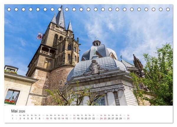 Produktbild: Aachener Dom - Weltkulturdenkmal (Tischkalender 2026 DIN A5 quer), CALVENDO Monatskalender