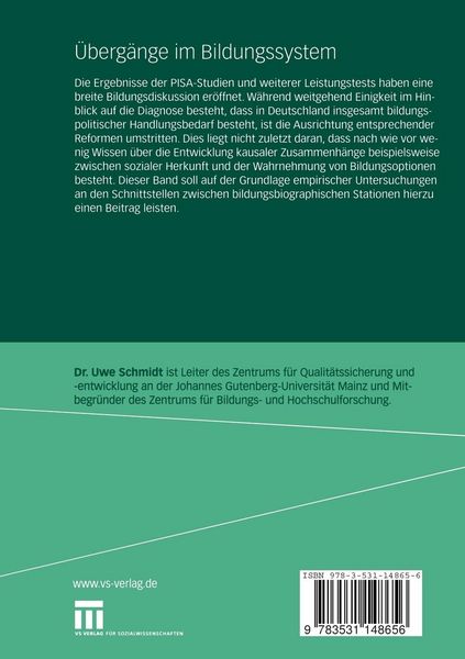 Produktbild: &Uuml;berg&auml;nge im Bildungssystem