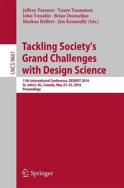 Produktbild: Tackling Society's Grand Challenges with Design Science