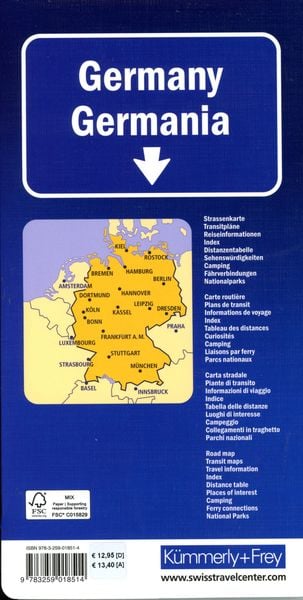 Produktbild: K&uuml;mmerly+Frey Strassenkarte Deutschland 1:750.000