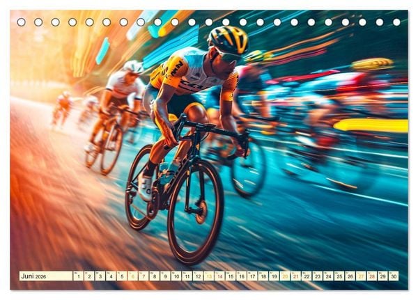 Produktbild: Radrennen - tolle Momente (Tischkalender 2026 DIN A5 quer), CALVENDO Monatskalender