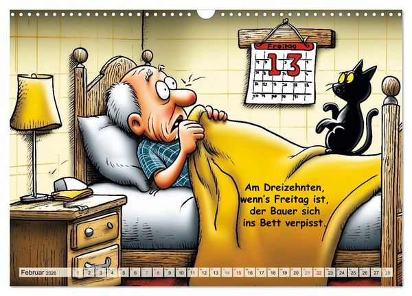 Produktbild: Bauernregeln, unsinnig und am&uuml;sant (Wandkalender 2026 DIN A3 quer), CALVENDO Monatskalender