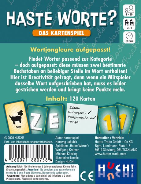 Produktbild: Haste Worte - <BR>Das Kartenspiel