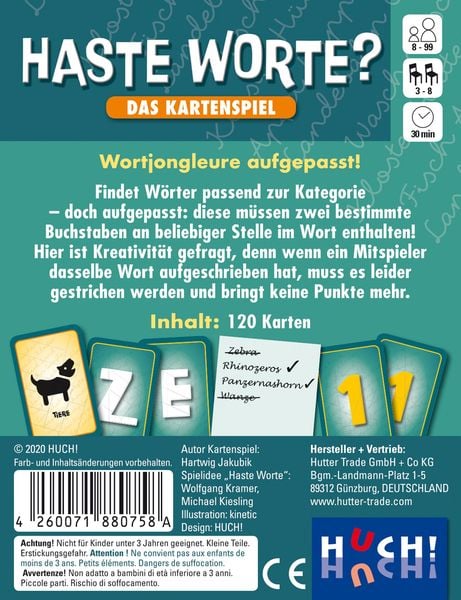 Produktbild: HUCH! - Haste Worte - Das Kartenspiel