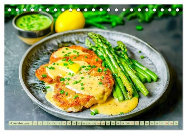 Produktbild: Alles Spargel oder was?! - Gerichte rund um den Spargel (Tischkalender 2026 DIN A5 quer), CALVENDO Monatskalender