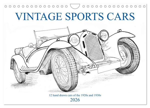 Produktbild: Vintage Sports Cars (Wandkalender 2026 DIN A4 quer), CALVENDO Monatskalender