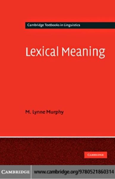Produktbild: Lexical Meaning