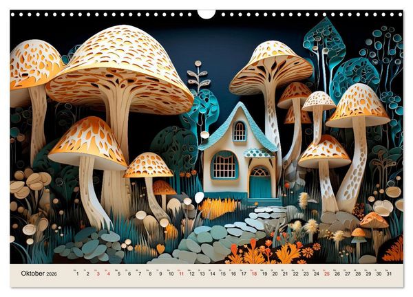 Produktbild: Magie der Pilze (Wandkalender 2026 DIN A3 quer), CALVENDO Monatskalender