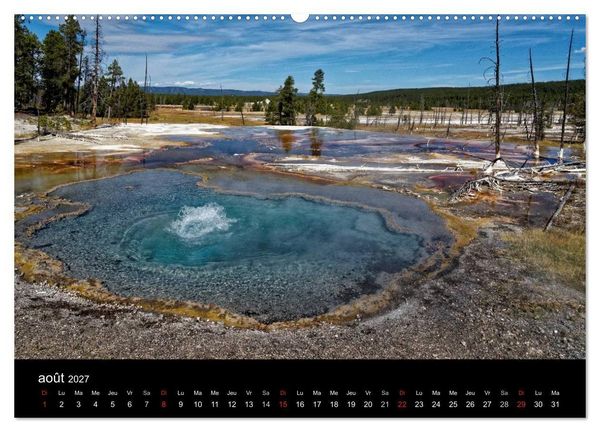 Produktbild: Yellowstone Un grand parc am&eacute;ricain (Calendrier mural haut de gamme 2027 DIN A2 vertical), CALVENDO calendrier mensuel