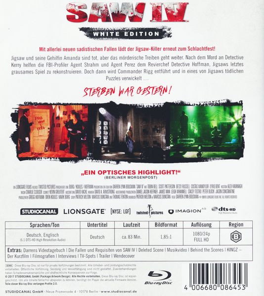 Produktbild: Saw IV - White Edition