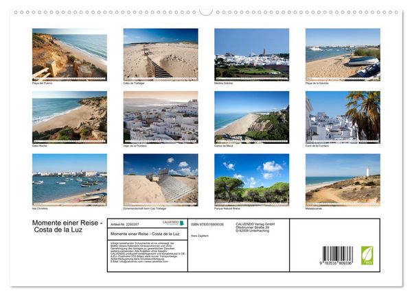 Produktbild: Momente einer Reise - Costa de la Luz (hochwertiger Premium Wandkalender 2027 DIN A2 quer), Kunstdruck in Hochglanz