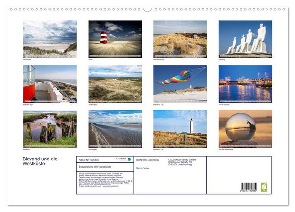 Produktbild: Blavand und die Westk&uuml;ste (Wandkalender 2026 DIN A2 quer), CALVENDO Monatskalender