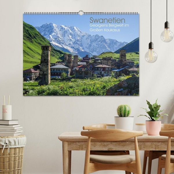 Produktbild: Swanetien - Georgiens Bergwelt im Gro&szlig;en Kaukasus (Wandkalender 2026 DIN A2 quer), CALVENDO Monatskalender