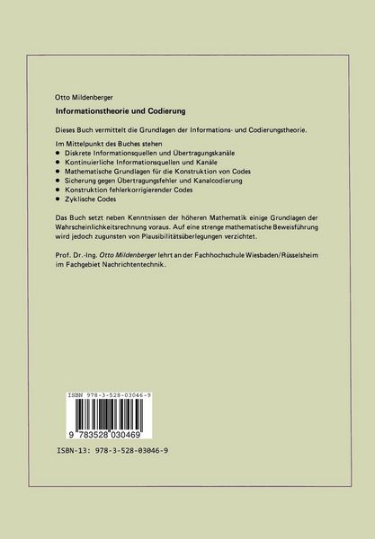 Produktbild: Informationstheorie und Codierung